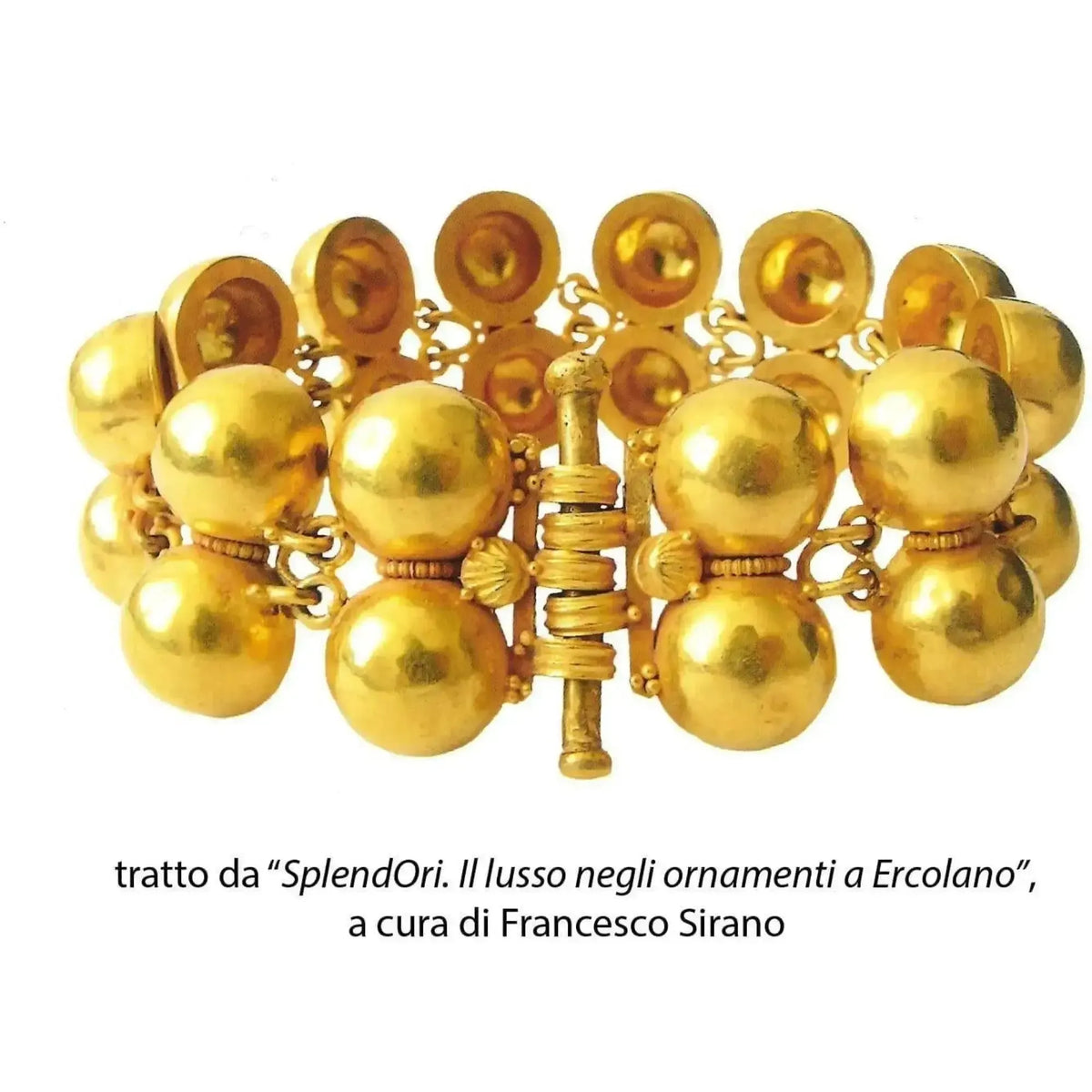Herculaneum jewelry bracelet, 18k gold plated