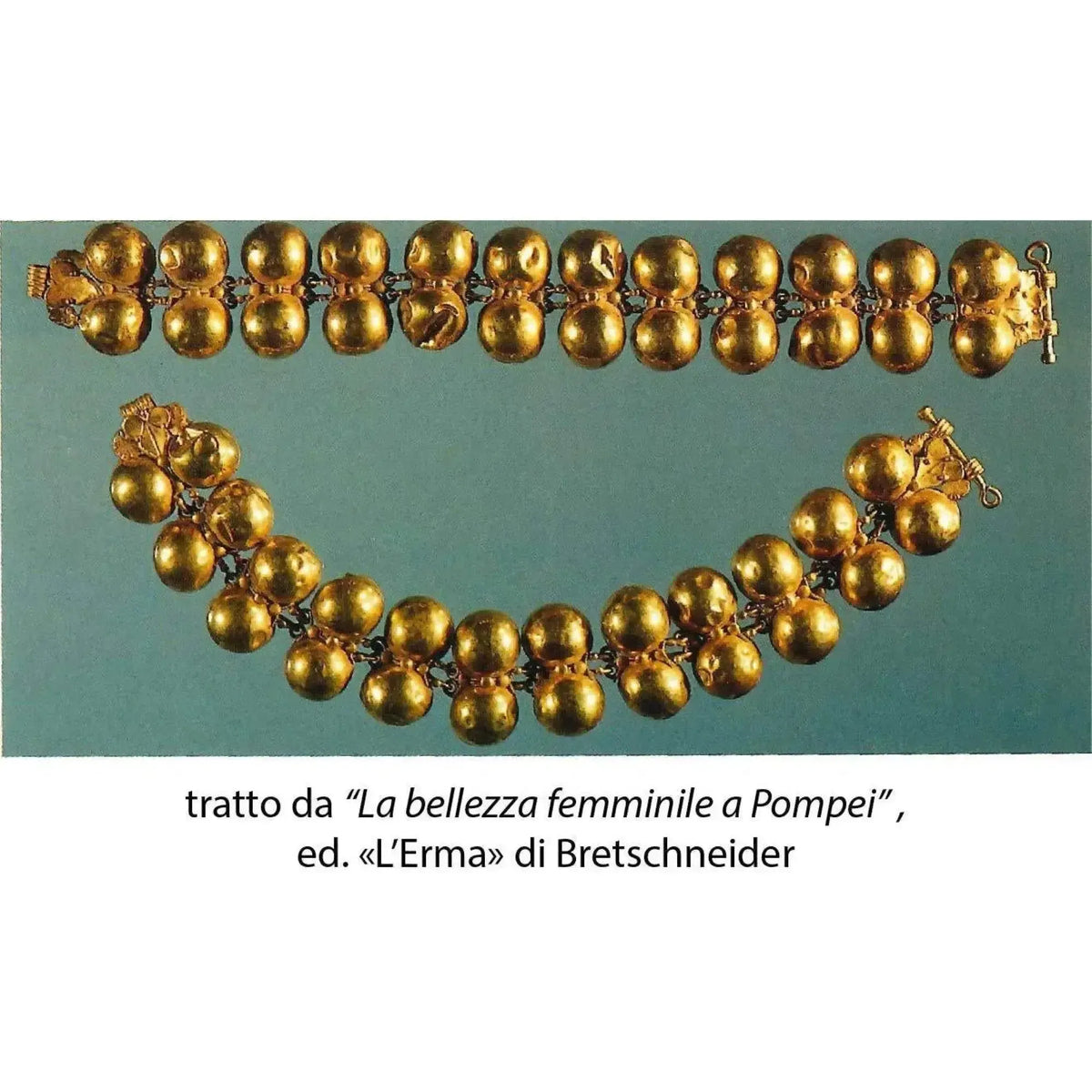 Ancient Roman bracelet, gold plated silver armilla