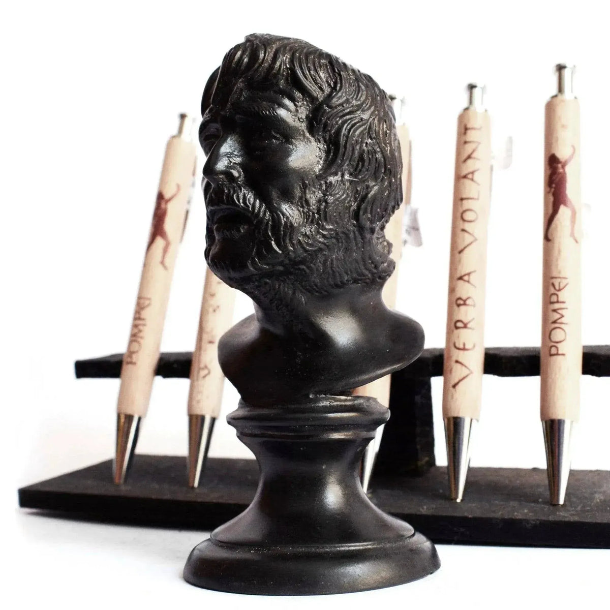 Bronzebüste von Seneca mit schwarzer Patina