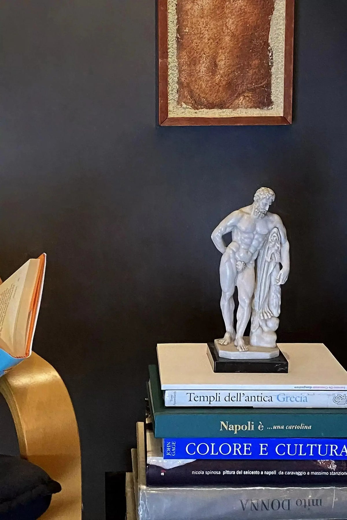 Farnese Hercules Heracles Sculpture Grecque En Marbre Moulé Blanc 25 Cm - Statue Mythologique