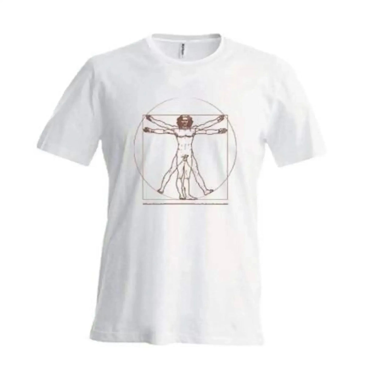 T-shirt bambino in cotone con stampa dell’Uomo Vitruviano di Leonardo da Vinci.