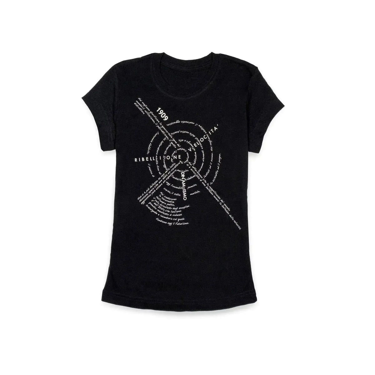 T-shirt femme "vortex" noir.