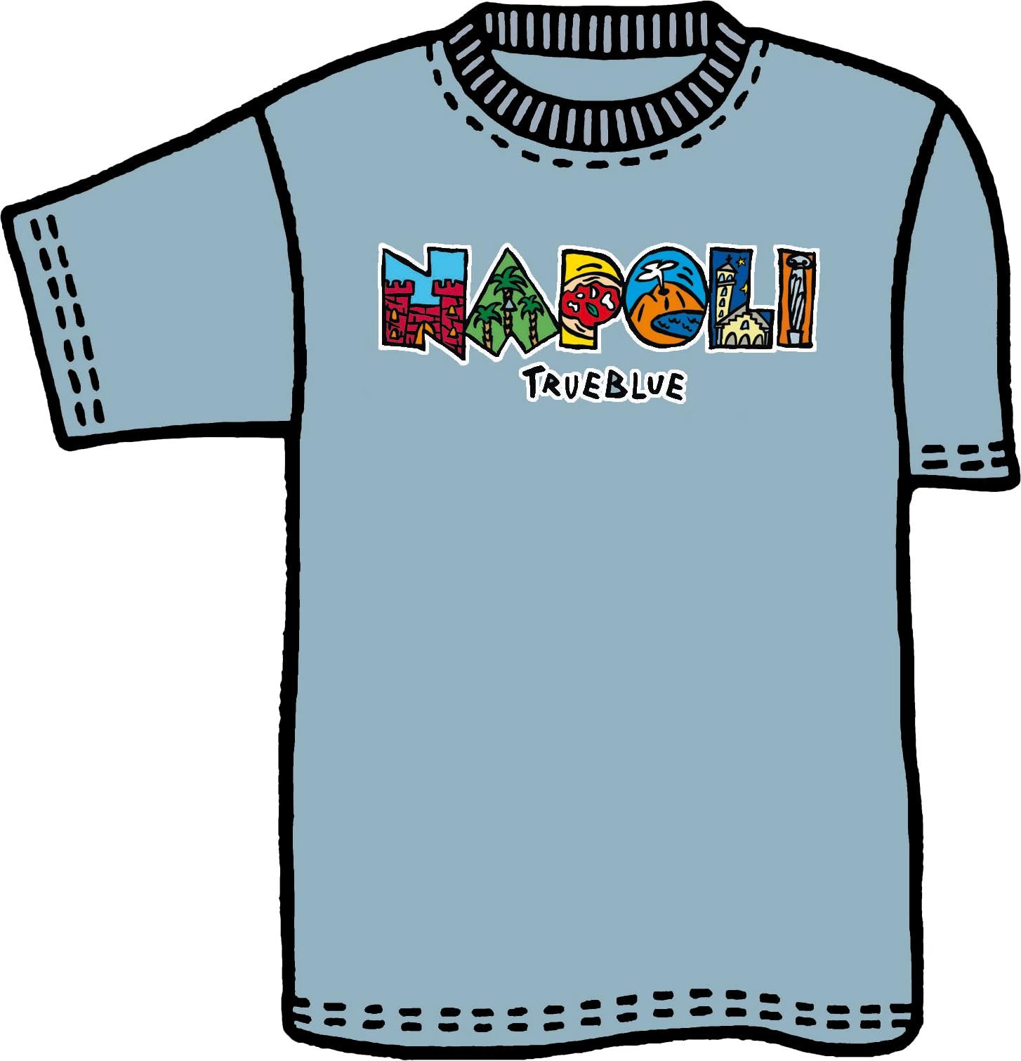 T-shirt bambino Colore&Calore Tempio True Blu grigia