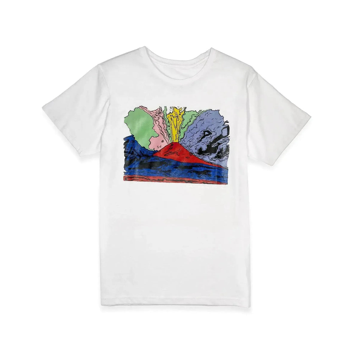 T-shirt uomo in cotone con stampa “Vesuvius” di Andy Warhol, ispirata alla pop art.