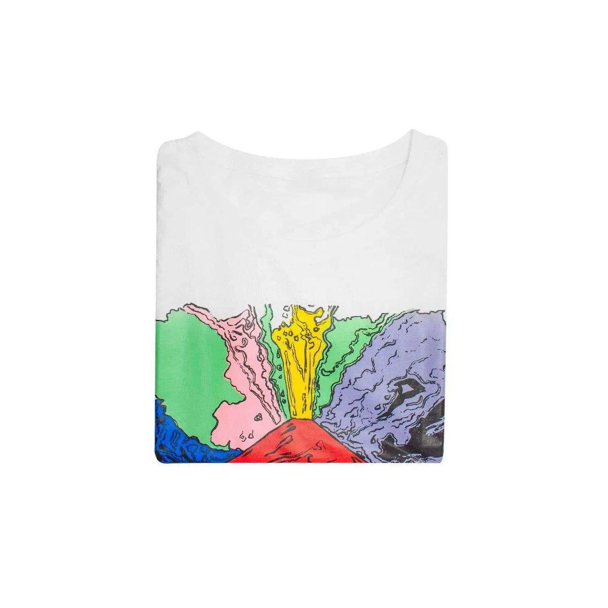 T-shirt uomo in cotone con stampa “Vesuvius” di Andy Warhol, ispirata alla pop art.