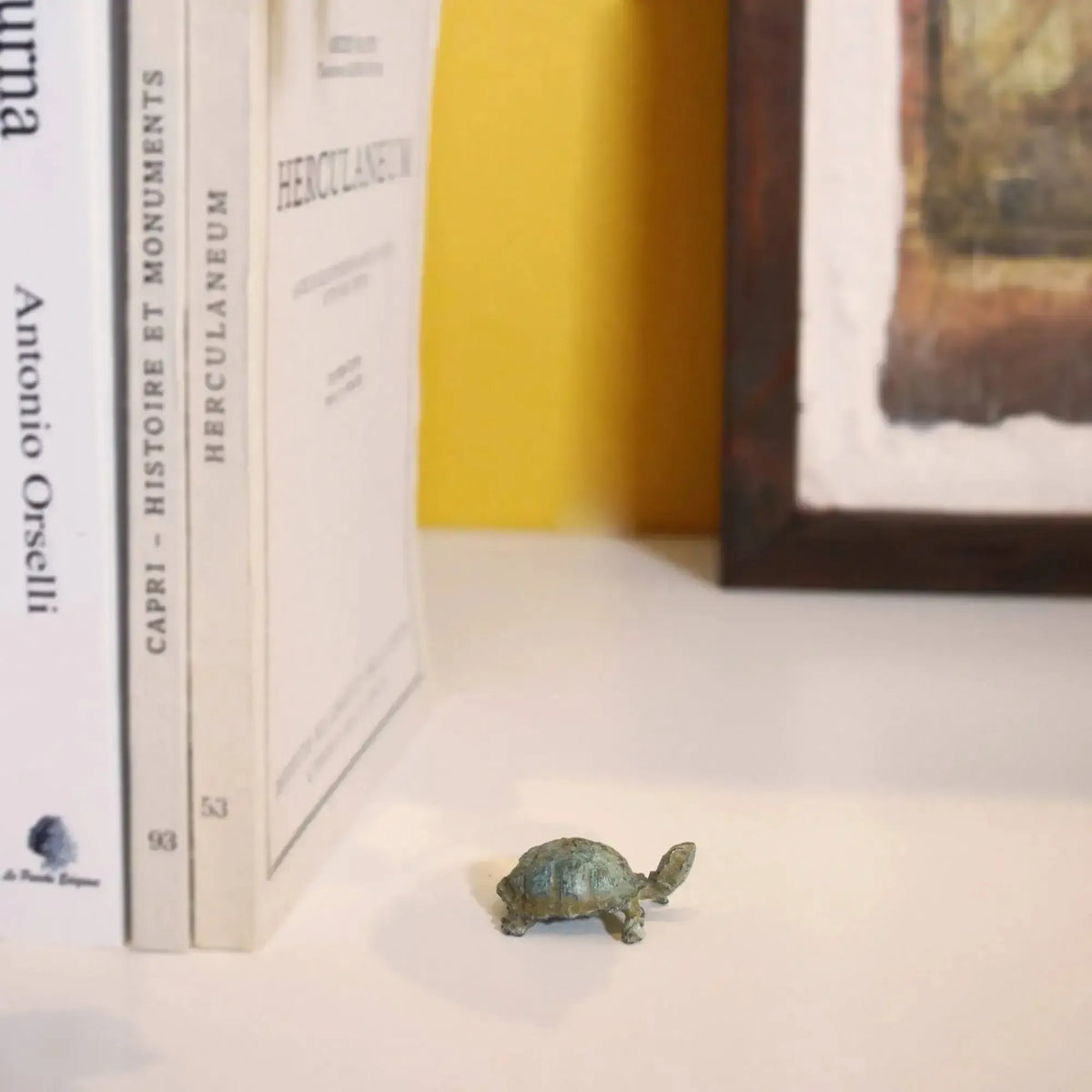 Schildkrötenstatuette aus Bronze, griechischer Glücksbringer
