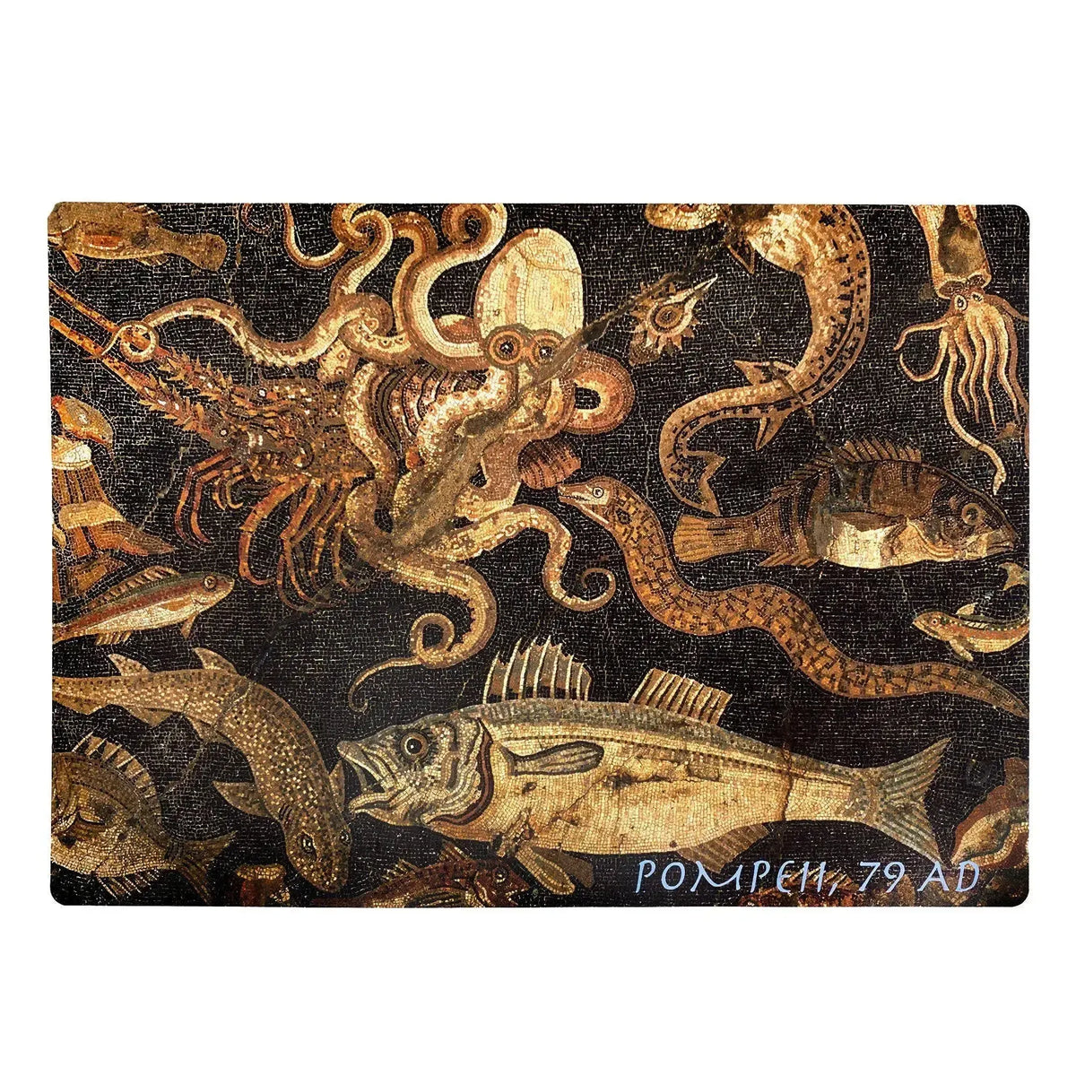marine fauna artistic print placemat - Pompeian mosaic