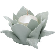 candle-holder-in-fine-capodimonte-porcelain grey color - Museum-Shop.it