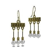 Crotalia Pompeii earrings with three pendants