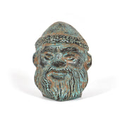 Mini Etruscan Mask Bronze Statuette