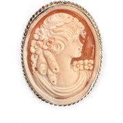 Silver brooch with cameo