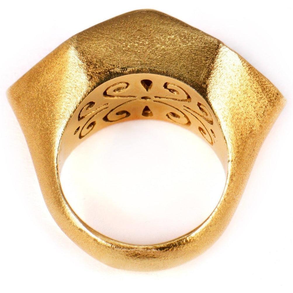 Anillo de hibisco con micromosaico