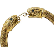 Armilla a Corpo di Serpente di Ercolano Bracciale Argento 925 placcato Oro 18K-Museum Shop Italy