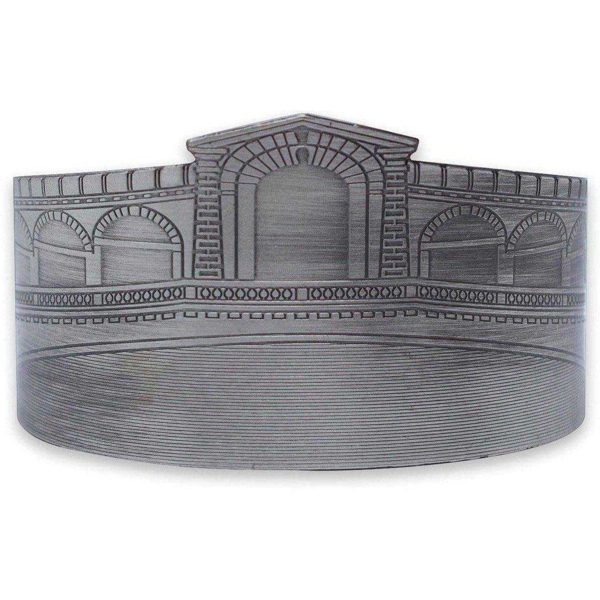 Bracciale rigido con il disegno del Ponte di Rialto, visto frontalmente su fondo bianco