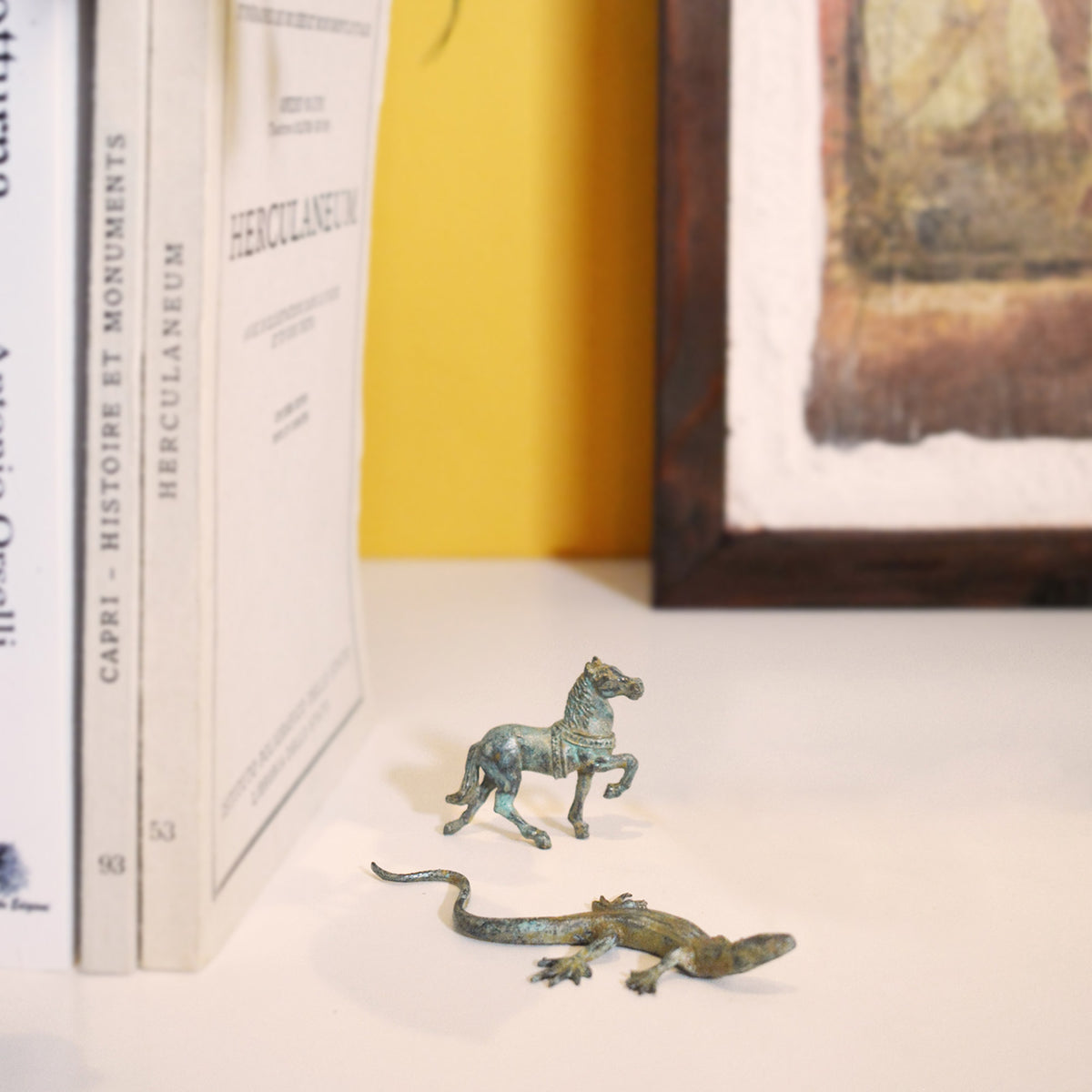Griechisches Pferd (Mignon) - Bronzefigur 4,5 cm
