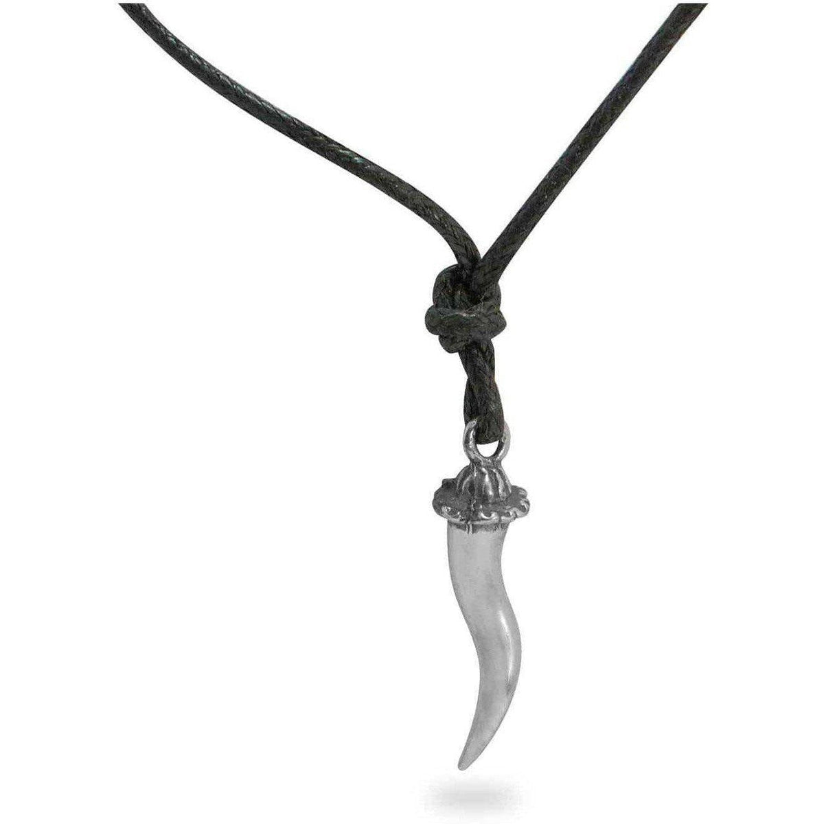Colgante Cuerno grande en Plata 925-Tienda Museo Italia