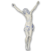 Crucifix en porcelaine de Capodimonte - H.50 cm.