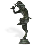 Fauno con pifferi, statua in bronzo 40,5 cm-Museum Shop Italy