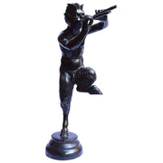 Fauno con pifferi, statua in bronzo 40,5 cm - Museum-Shop.it
