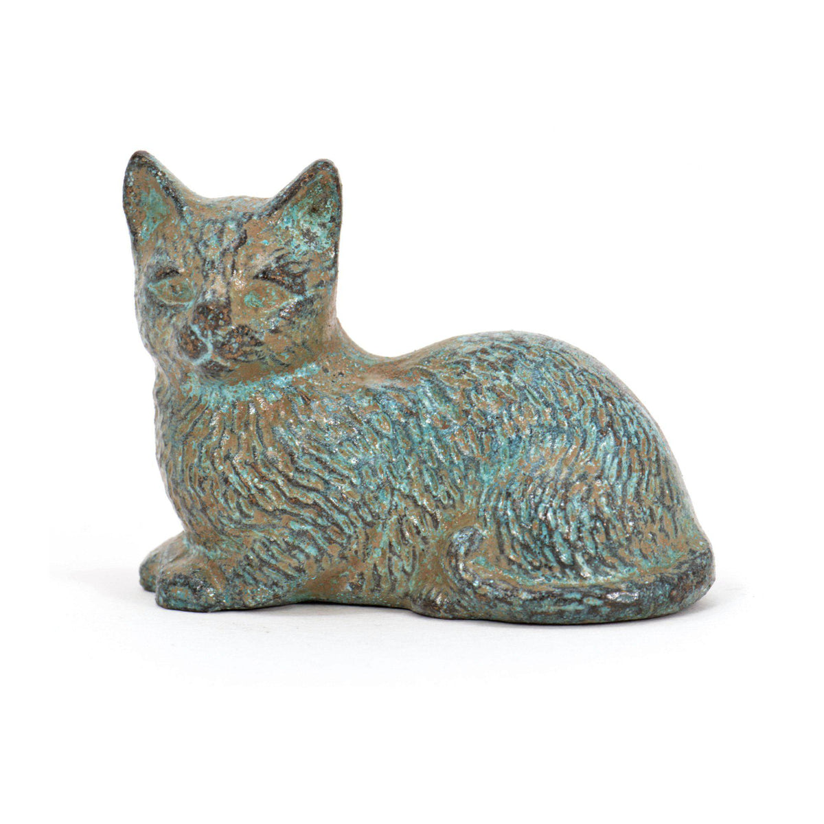 Kauernde Katze (mignon) - Bronzefigur