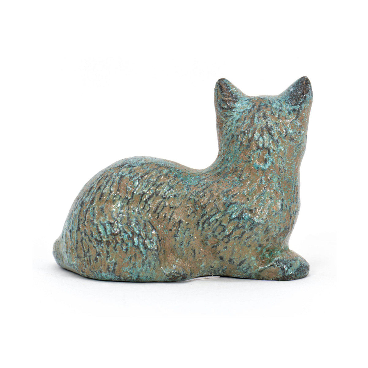 Kauernde Katze (mignon) - Bronzefigur