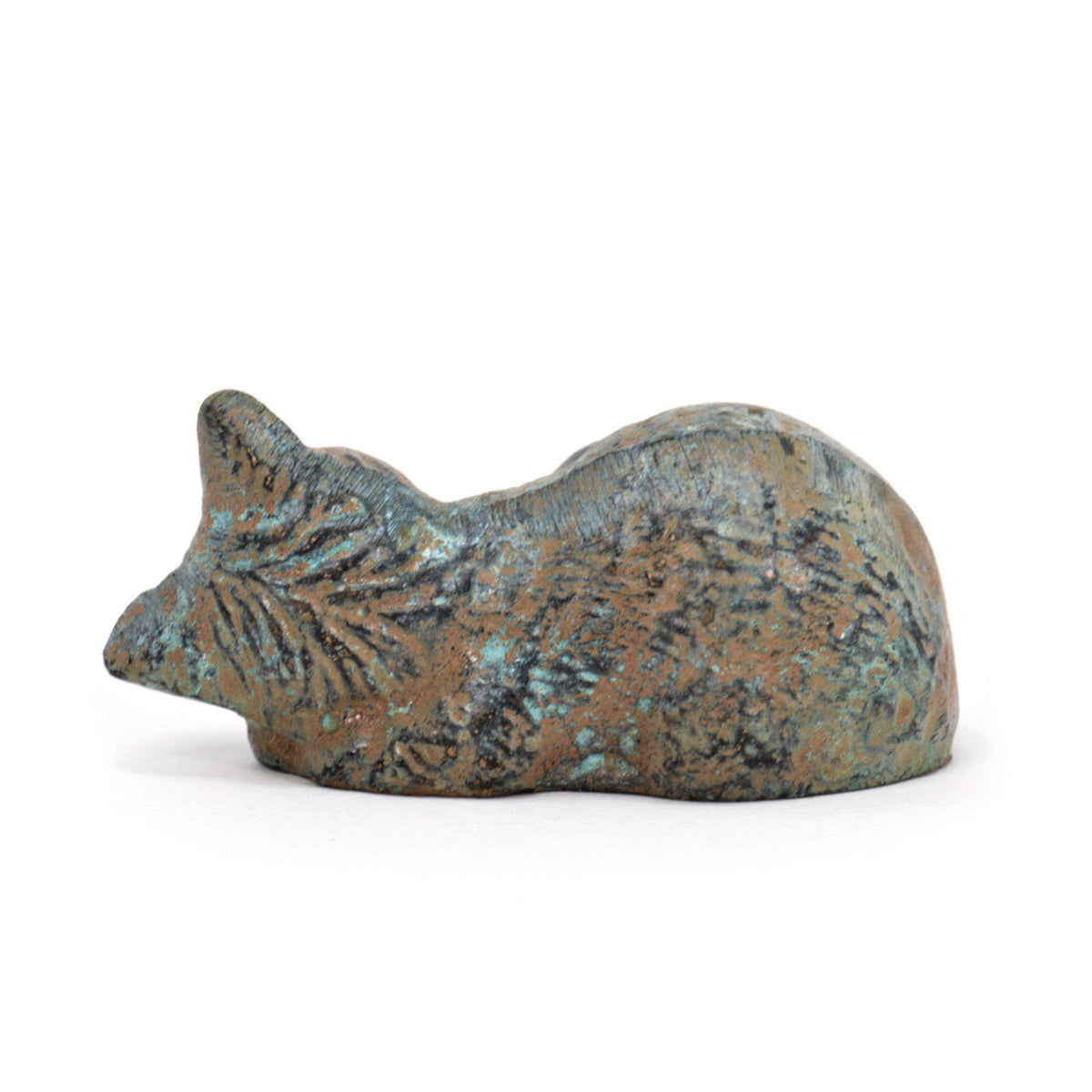 Sleeping Cat - Bronze Figurine 5.5 cm