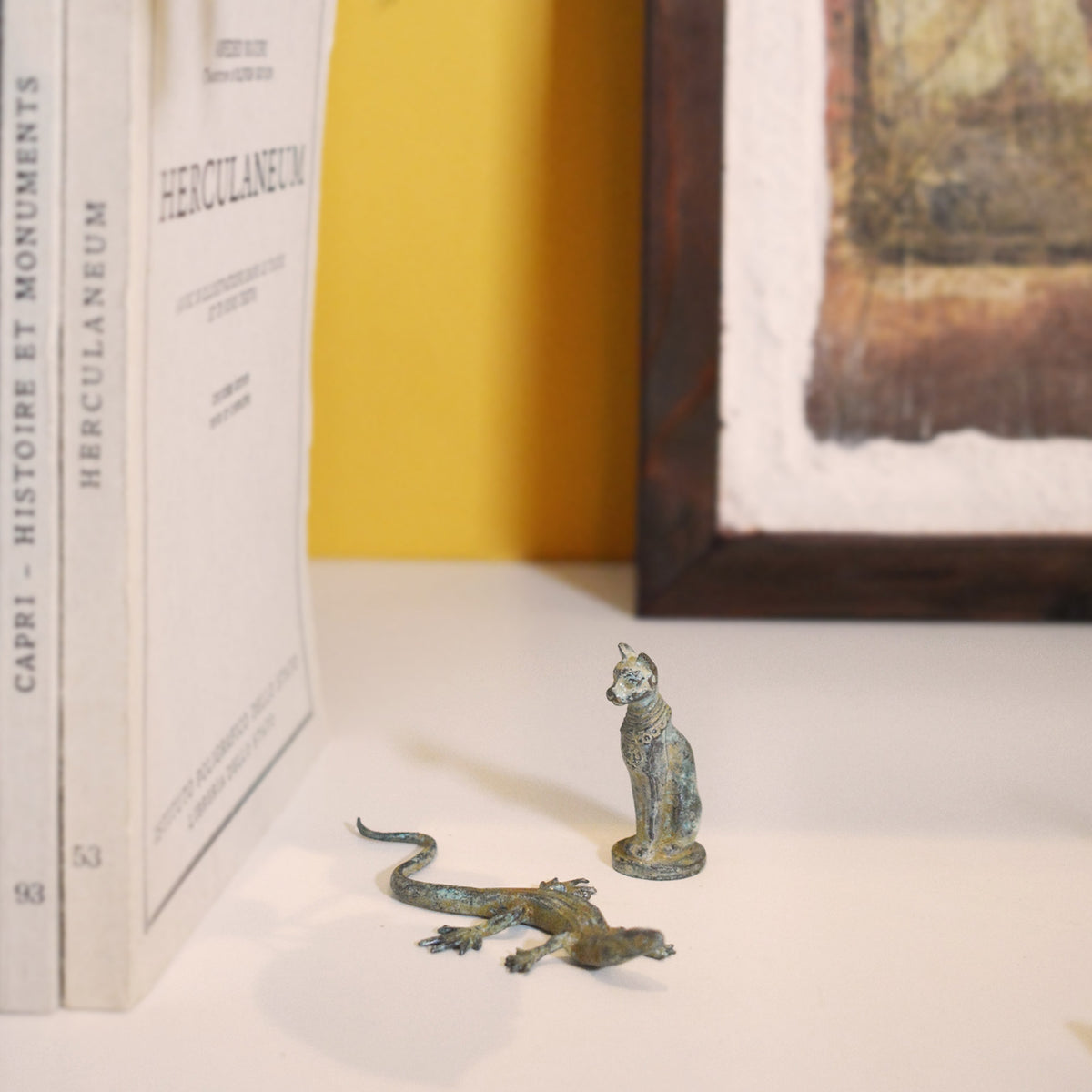 Chat Égyptien (mignon) - Statuette en Bronze 3,5 cm