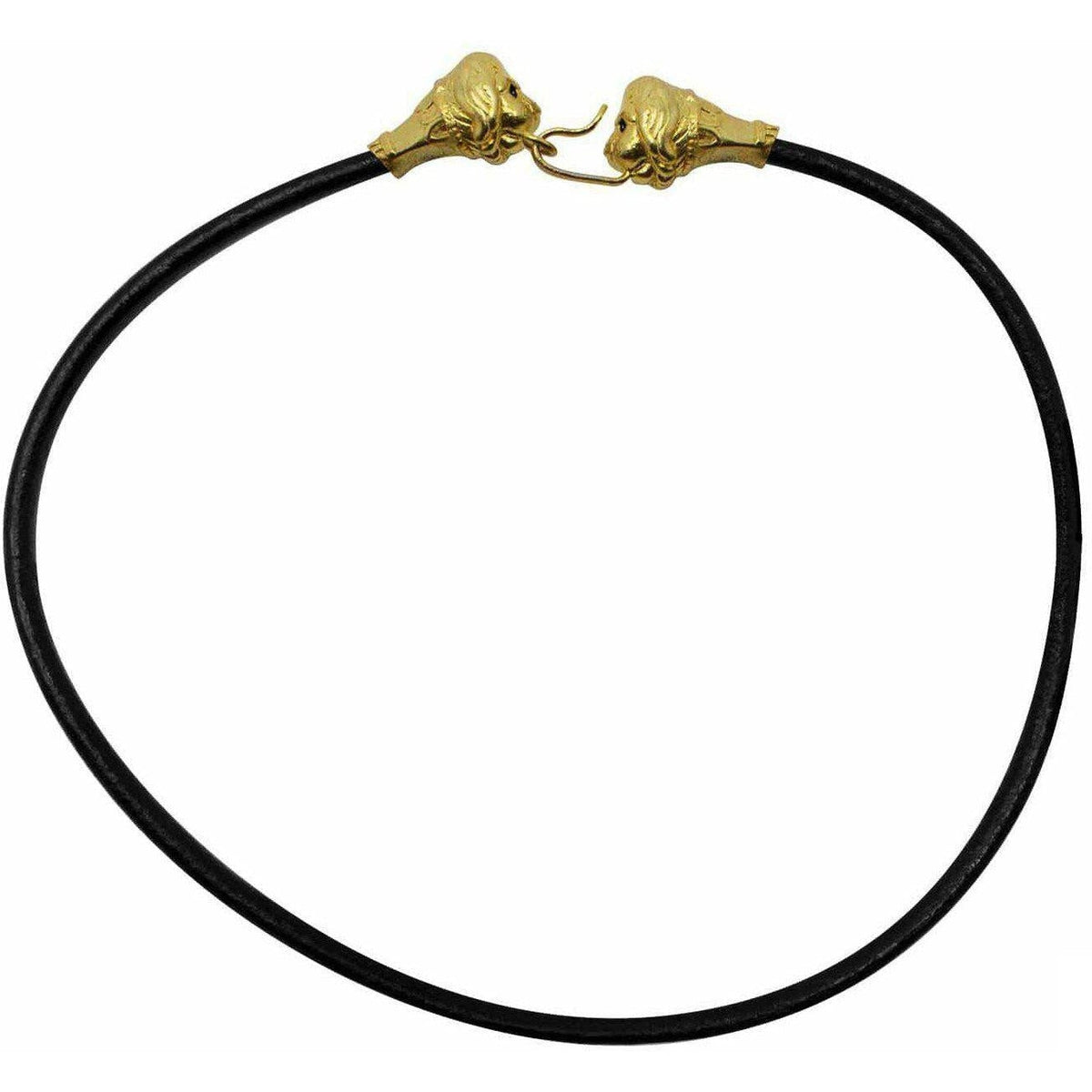 Protomi leonine de Pompeya collar de plata 925 bañado en ORO 18K - Museum Shop Italy