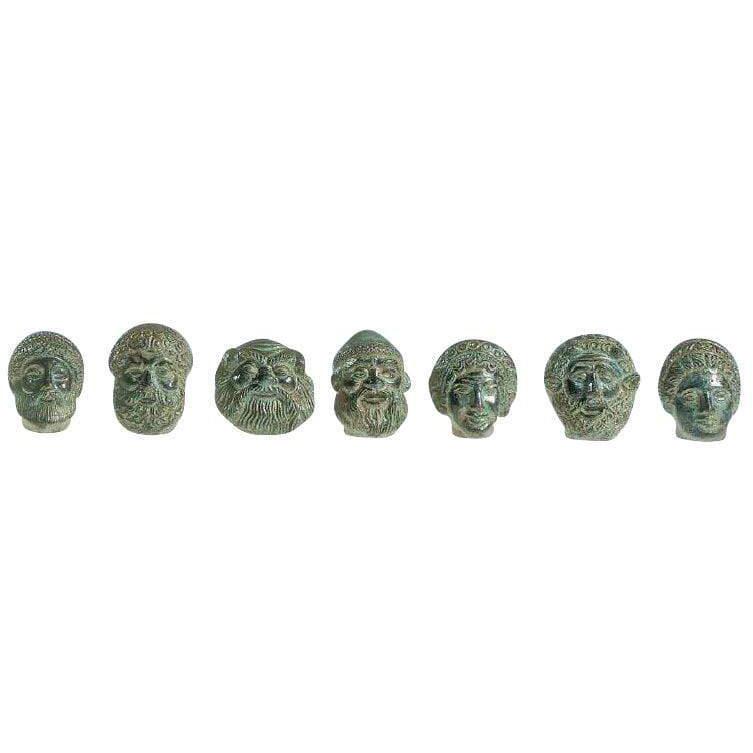 Mini etruskische Maske - Bronzefigur