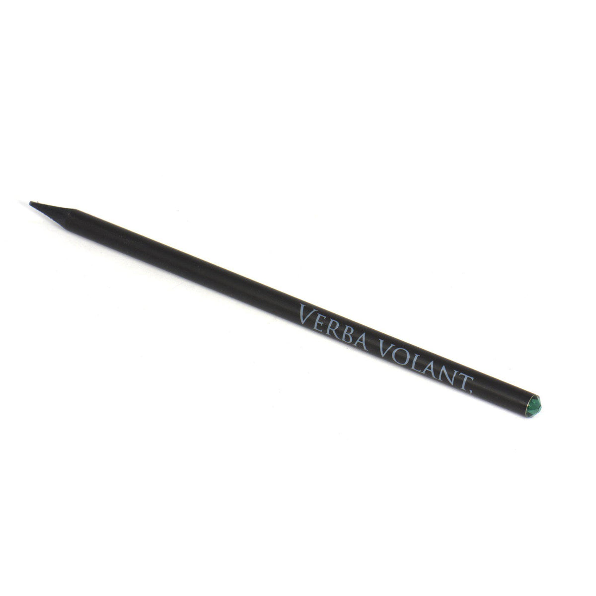 Black pencil with Swarovski – Verba Volant variant, timeless Latin wisdom