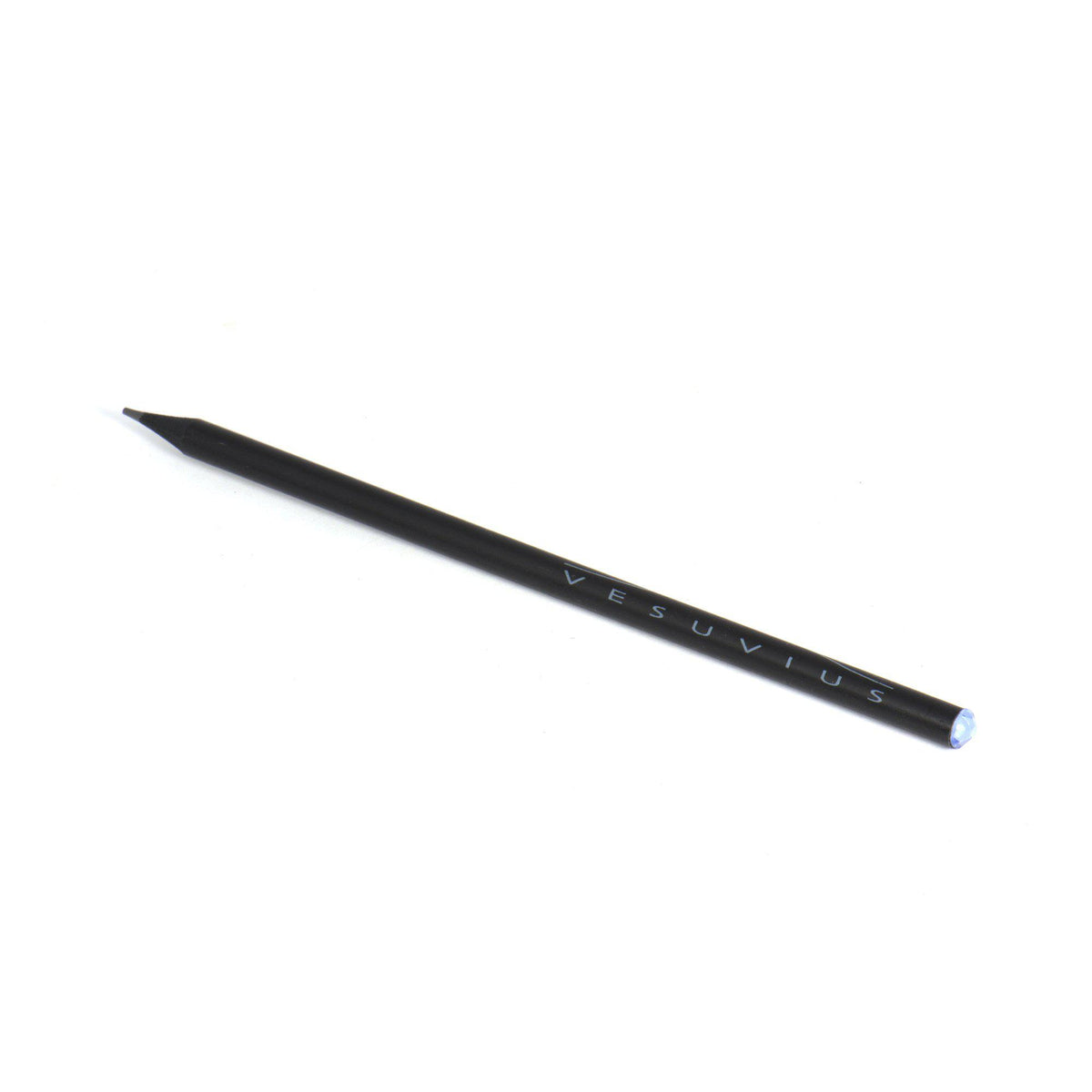 Black pencil with Swarovski – Vesuvius variant with phrase inspired by the volcano of Naples