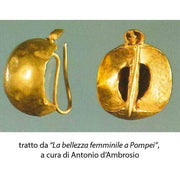 Orecchini a Spicchio di Sfera Liscia di Pompei Argento 925 placcato ORO 18K - Museum-Shop.it