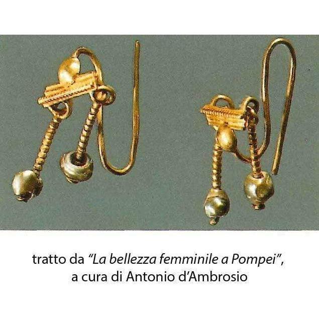 Pompeii Crotalia Earrings with Two Pendants