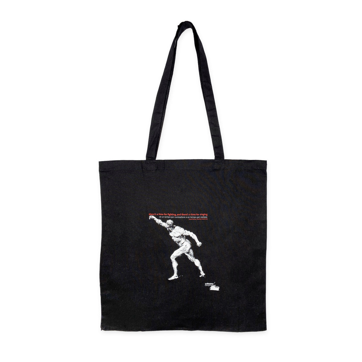 Spartacus-inspired design on black bag