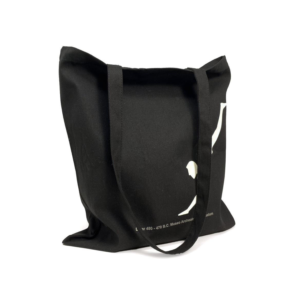 Borsa shopper Tuffatore di Paestum in cotone nero
