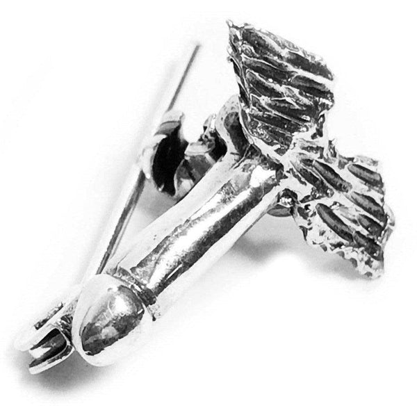 Spillo con Fallo Alato di Pompei Argento 925-Museum Shop Italy