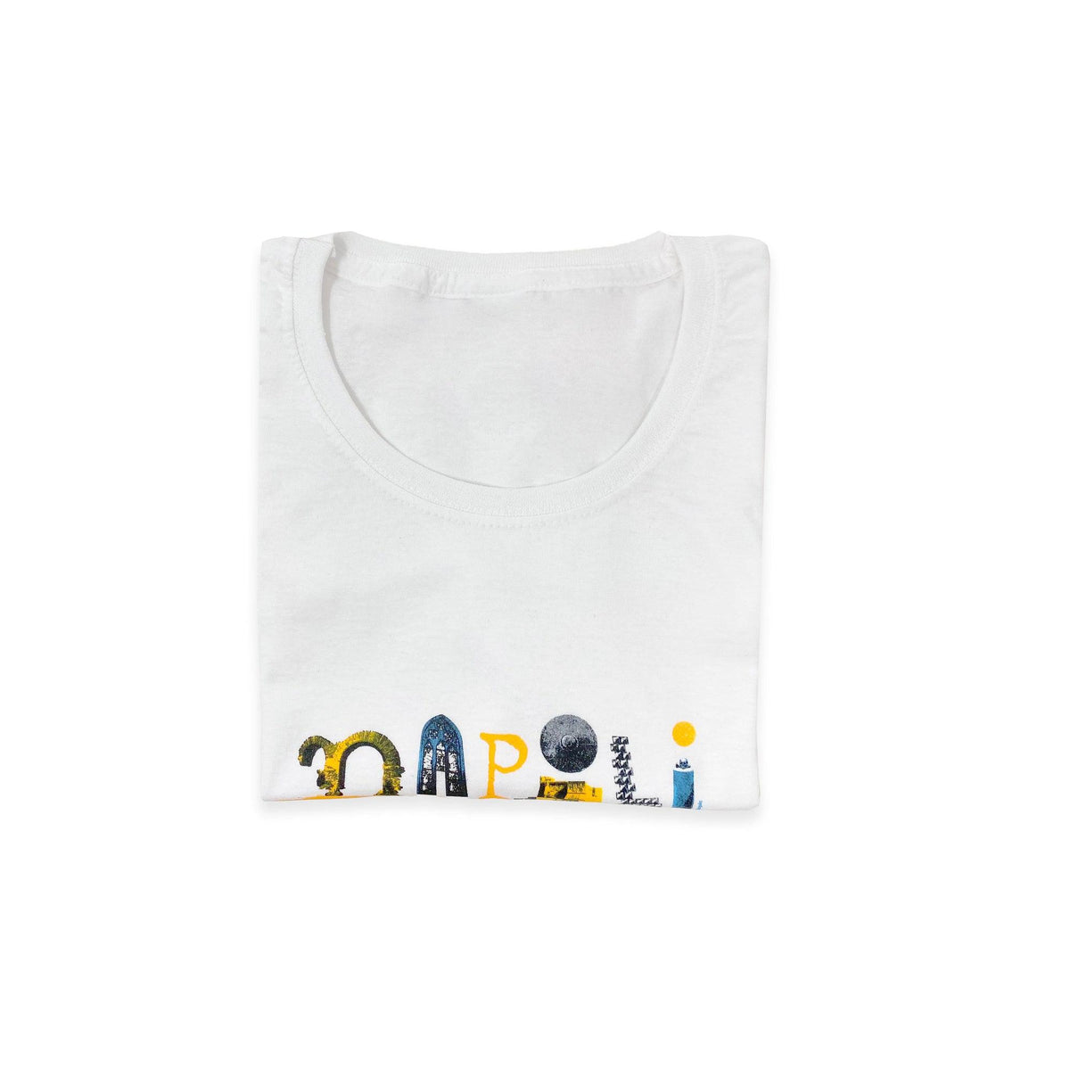 T-shirt femme en coton avec impression artistique de Naples, inspirée par l’art et la culture napolitaine.