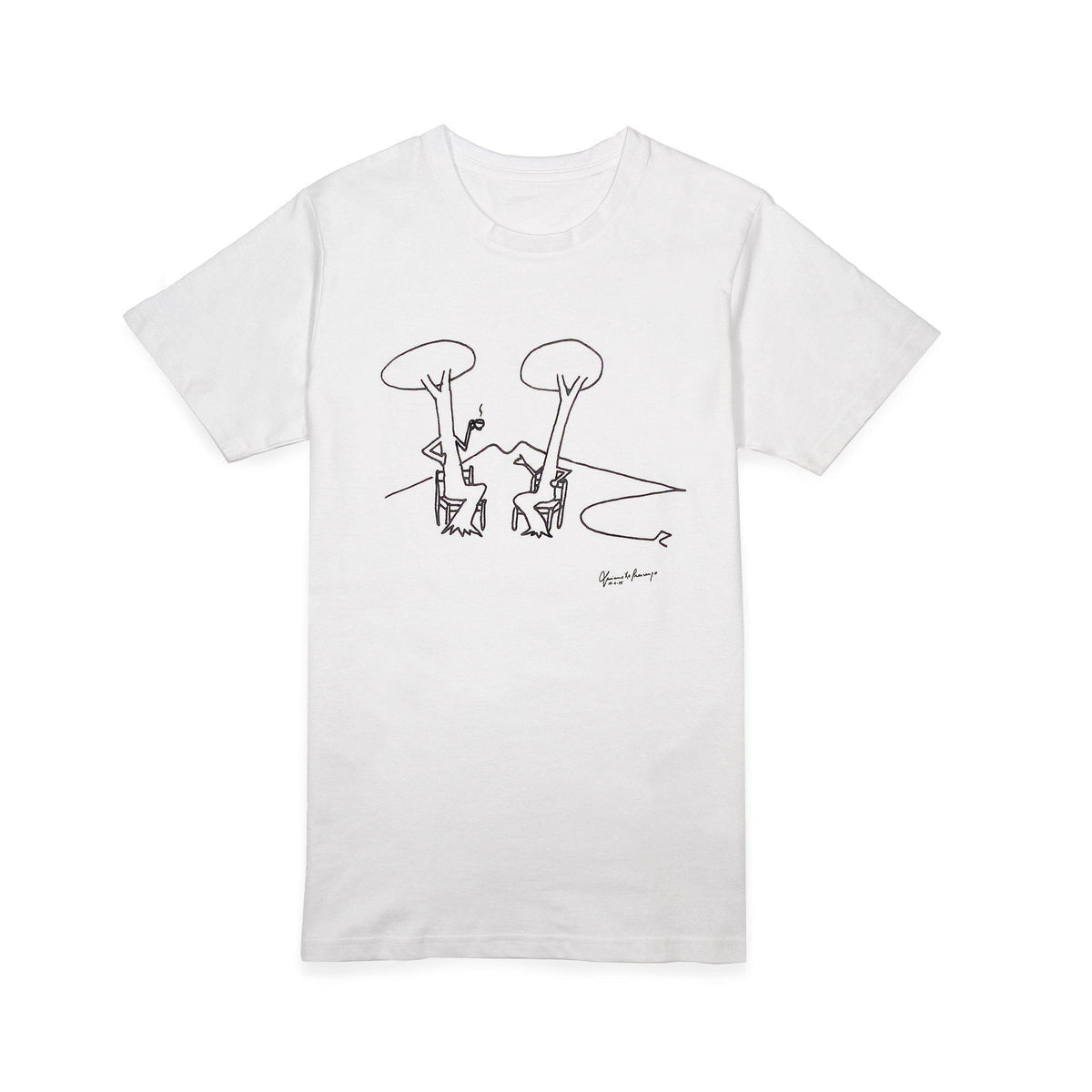 Camiseta de hombre de algodón con frase de Luciano De Crescenzo, filosofía napolitana.