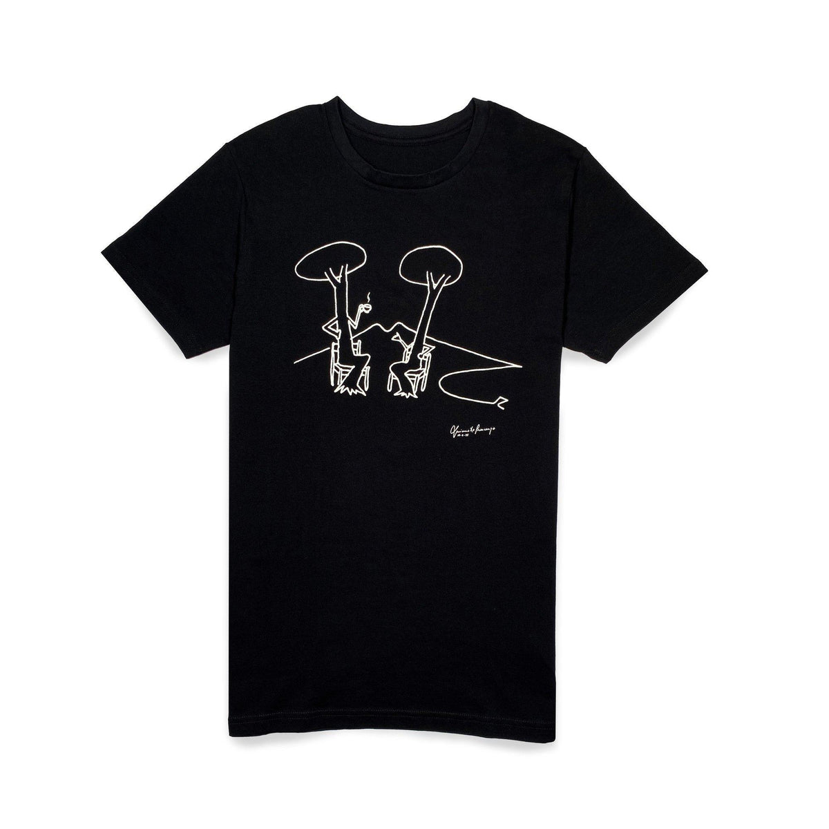 Camiseta de hombre de algodón con frase de Luciano De Crescenzo, filosofía napolitana.