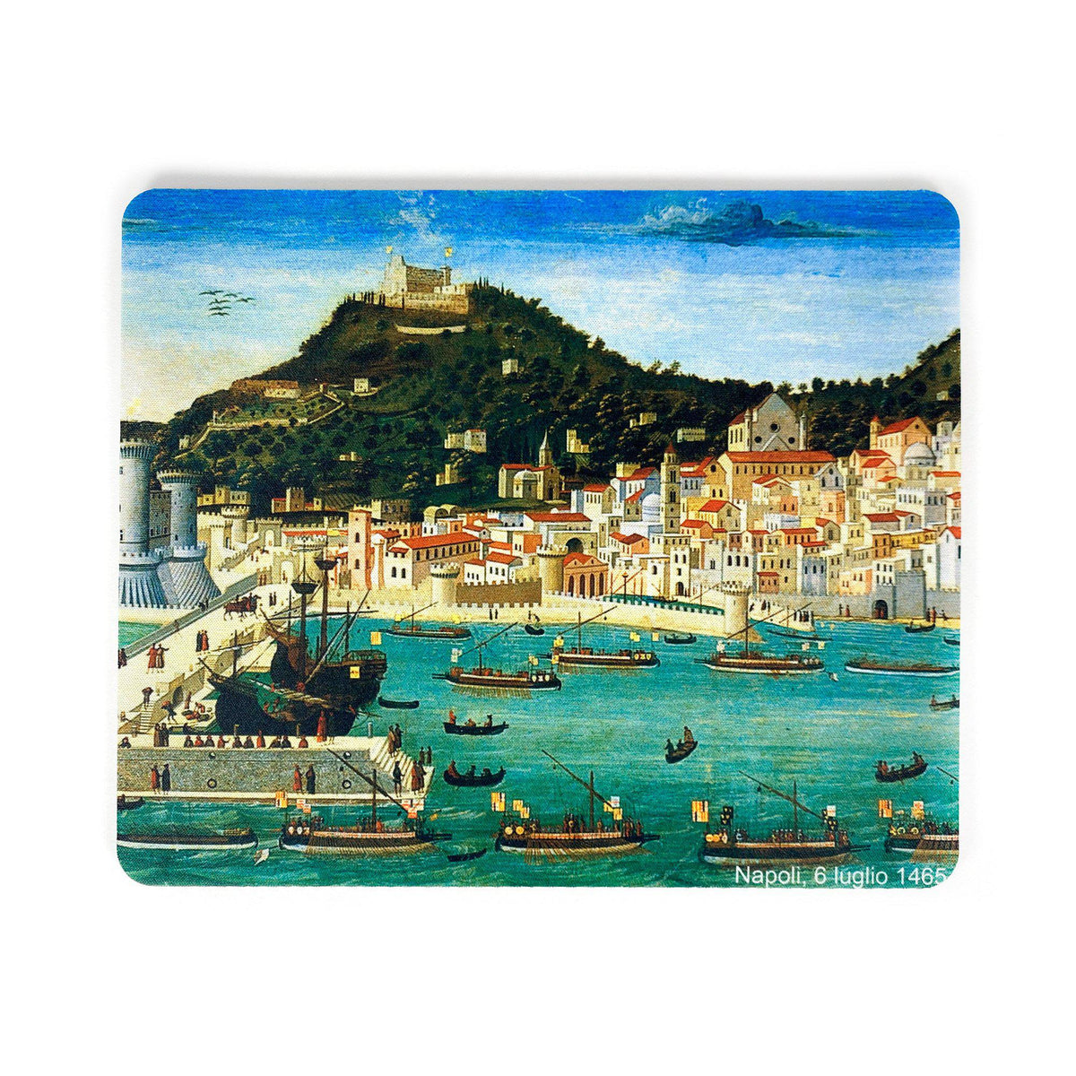 Alfombrilla de ratón rectangular Tabla Strozzi – panorama renacentista de Nápoles