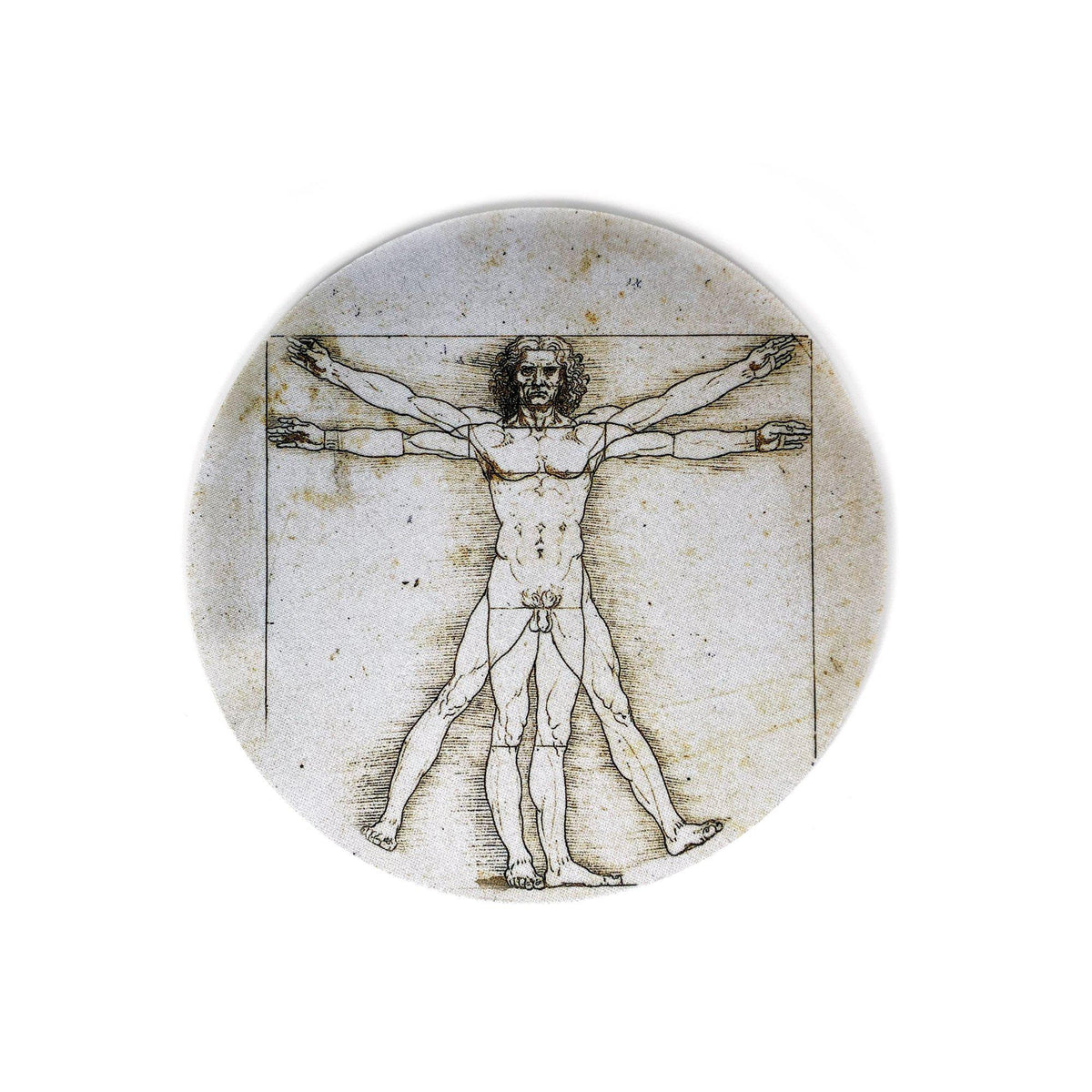 Alfombrilla de ratón circular con Hombre de Vitruvio – Leonardo da Vinci