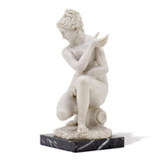 Venus or Aphrodite Crouching Marble Statue